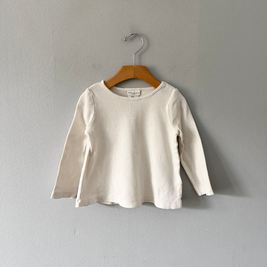 Max Studio kids / White ribbed long sleeve / 2T
