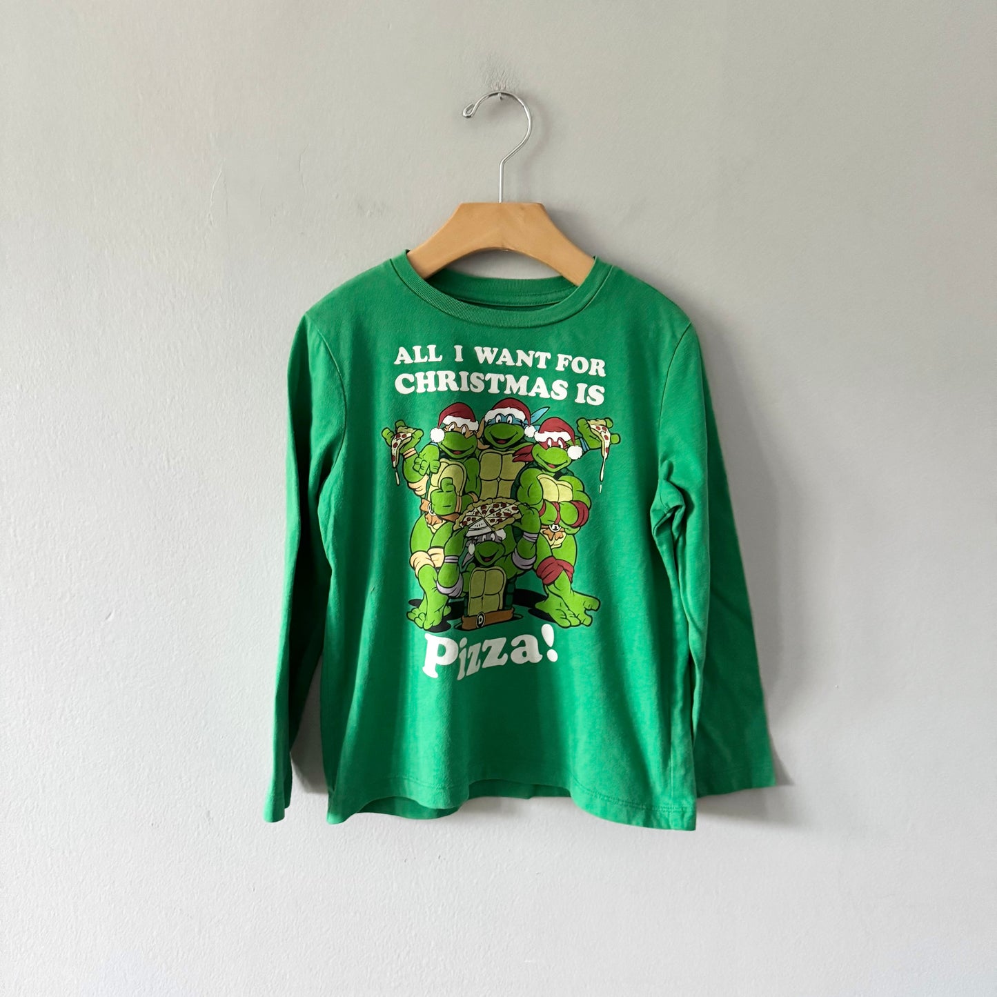 Ninja Turtles / Green Christmas long sleeve / 5-6Y