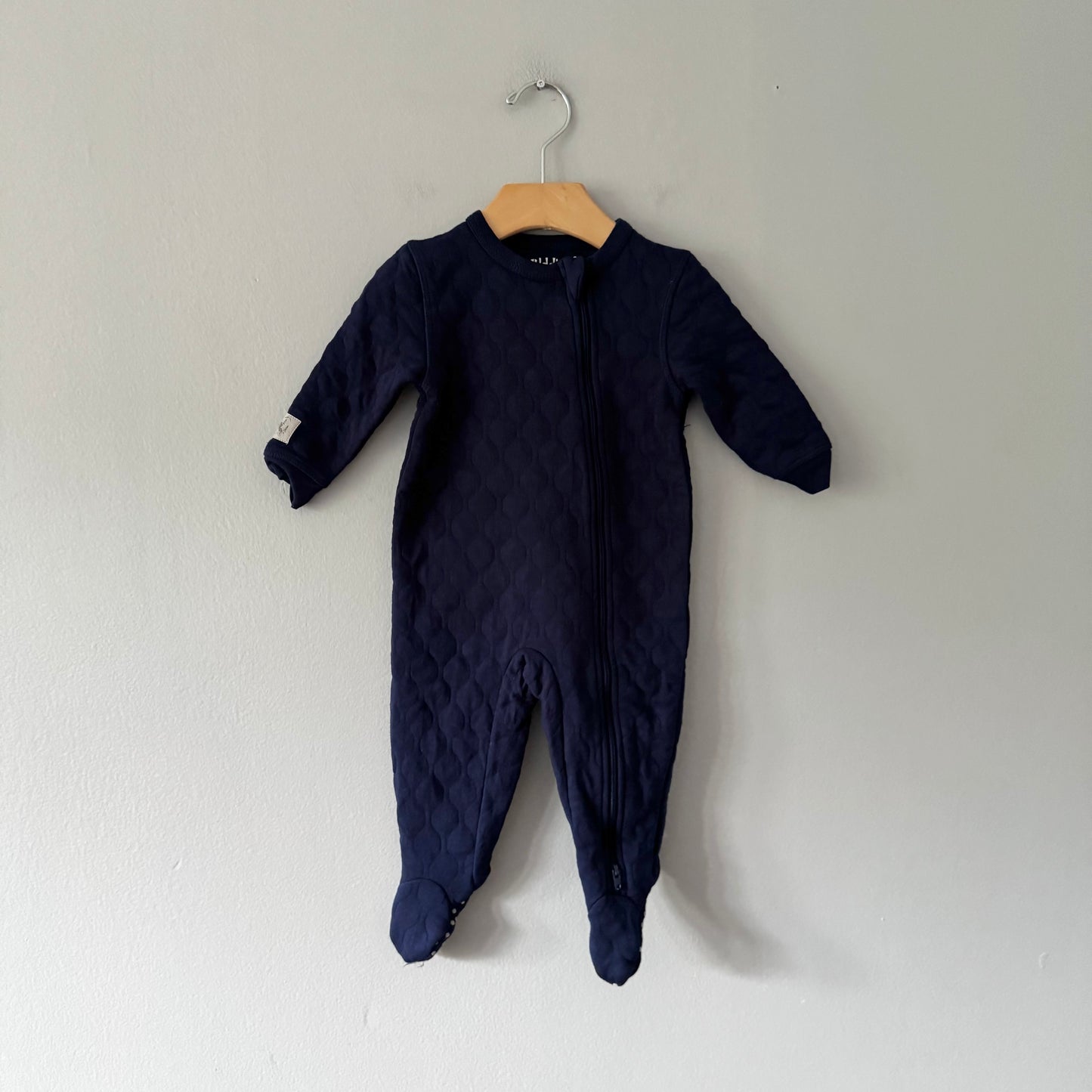 Juddlies / Navy padded romper / 6-12M