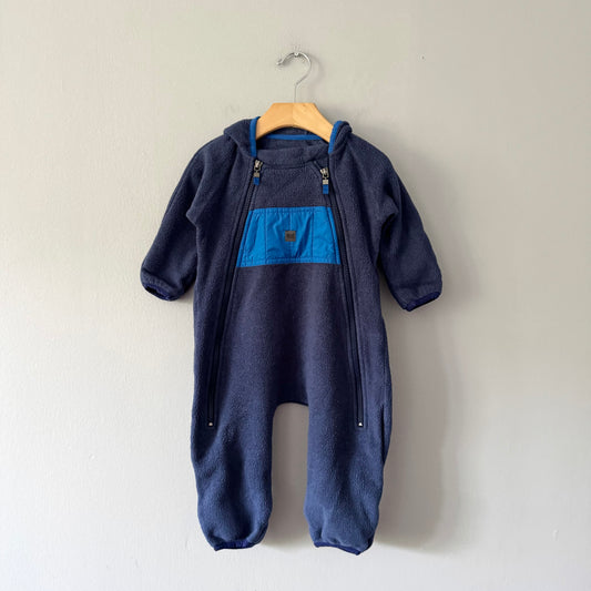 Mec / Navy fleece bunting suit / 6M