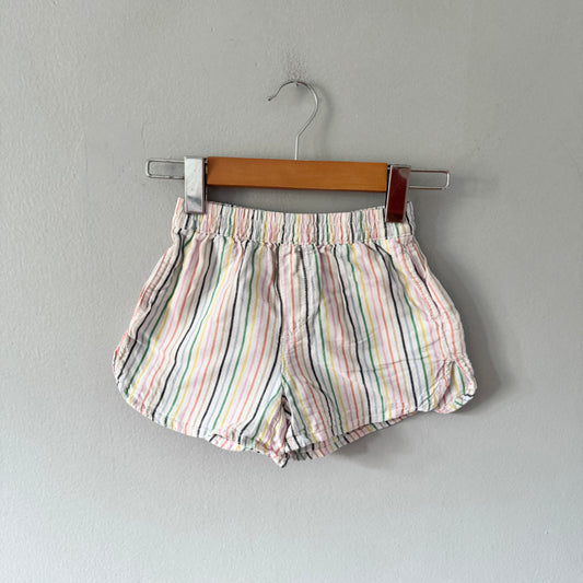 Gap / White x colourful stripe shorts / 5Y