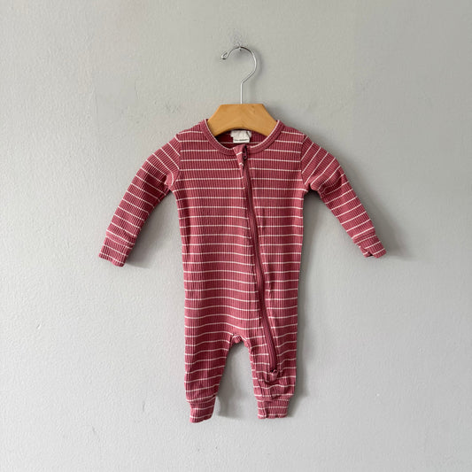Firsts by Petit lem	/ Rose red stripe romper / 3M