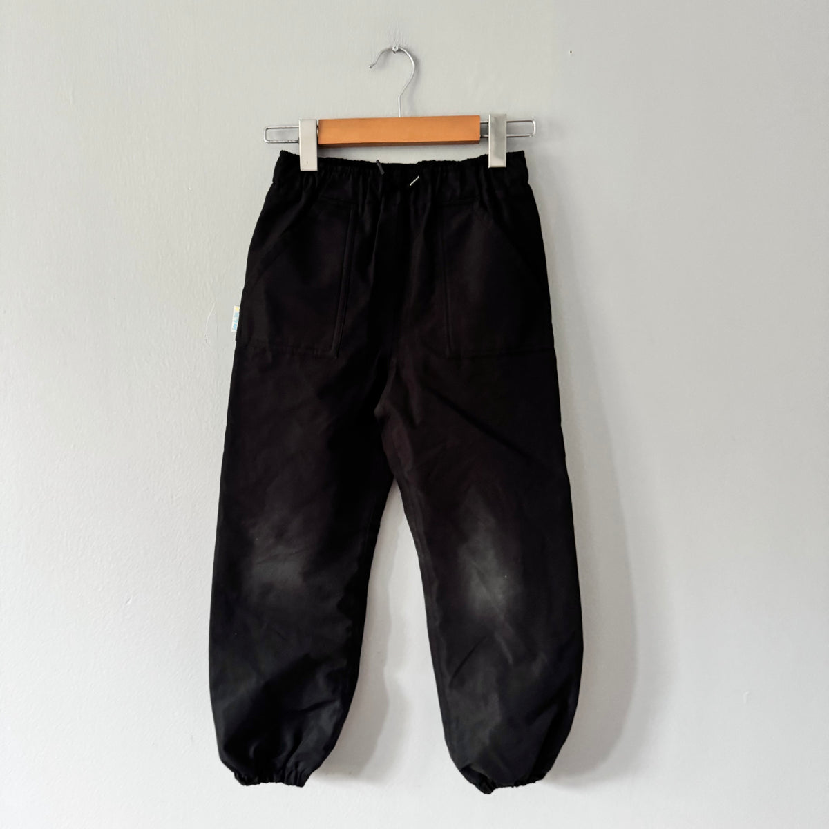 Jan & Jul / Black fleece lined pants / 6Y