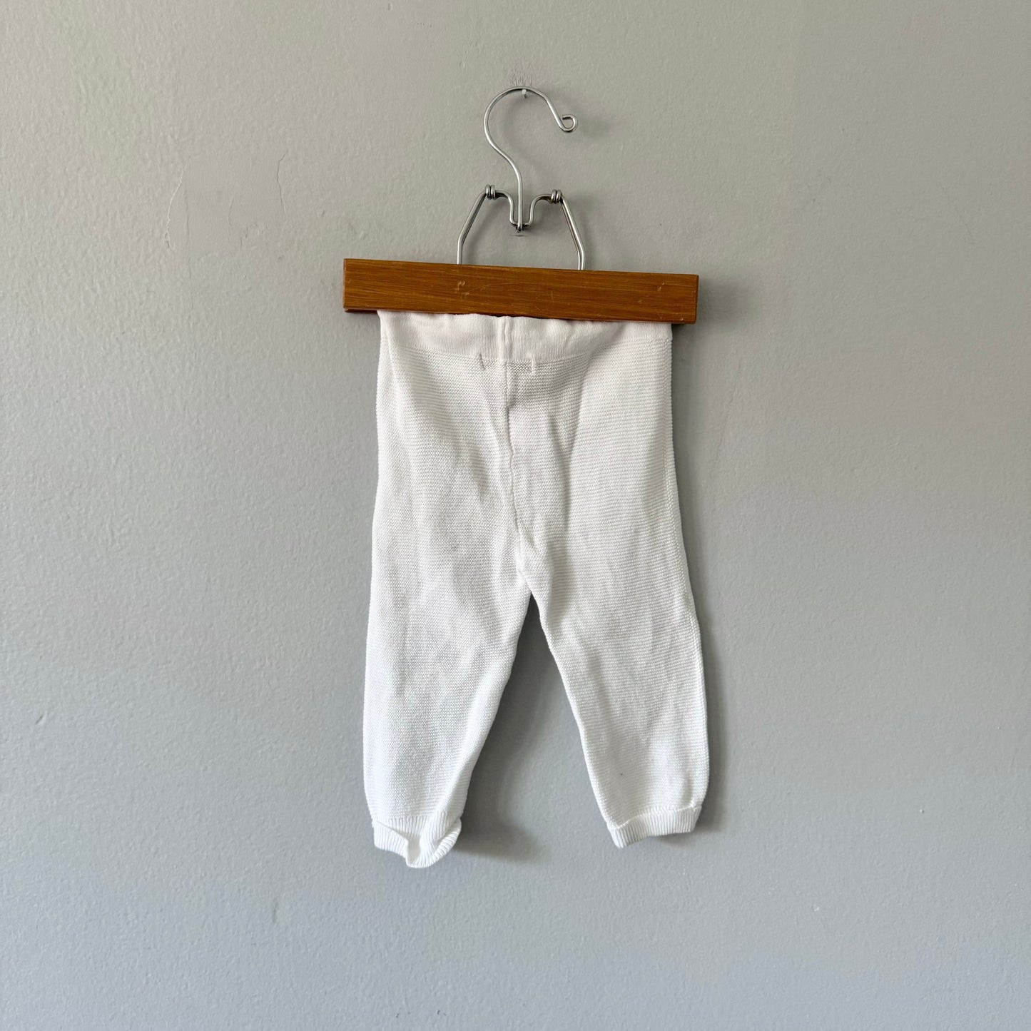 Noppies / White cotton knit pants / 3M