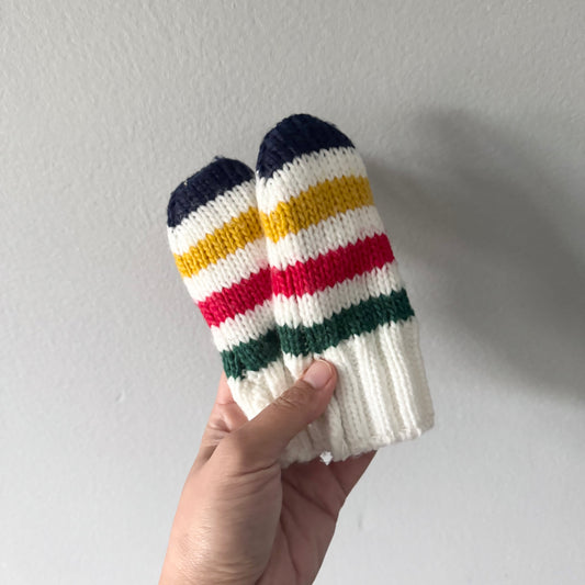 Hudson's Bay / Striped baby mittens / Infant(0-12M)