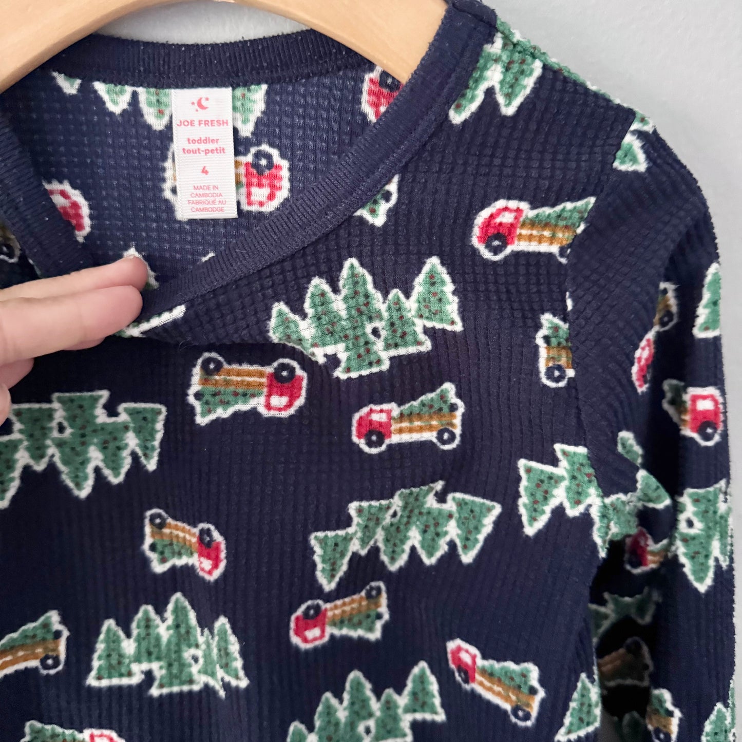 Joe Fresh / Navy holiday pajama set / 4T