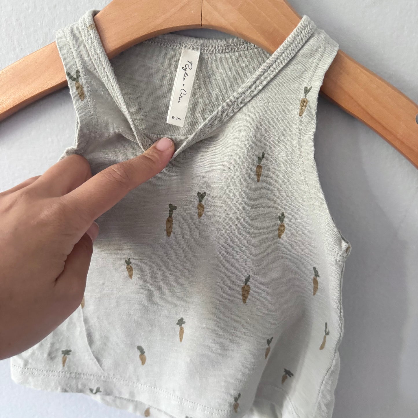 Rylee + Cru / Grey x carrot tank / 0-3M