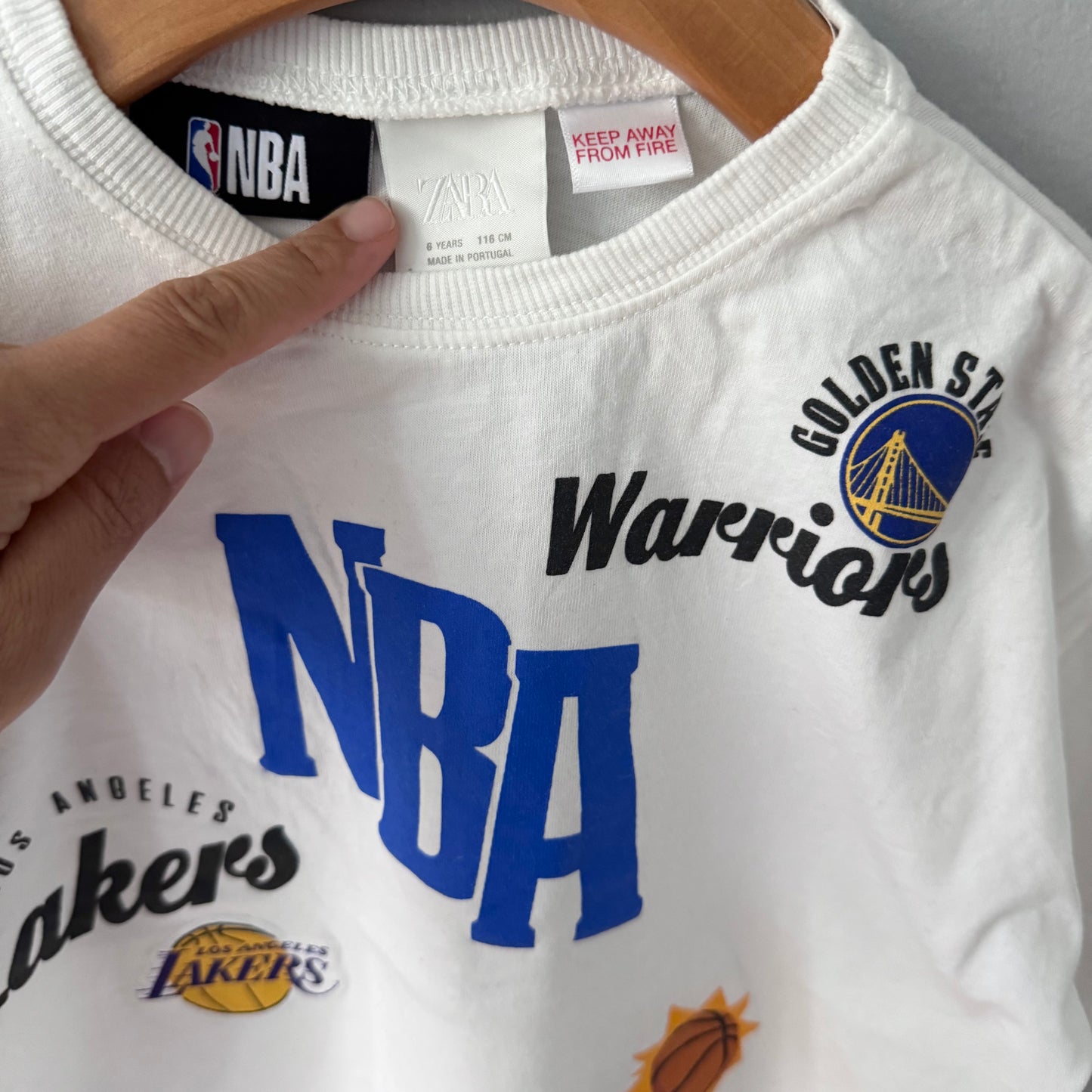 NBA x Zara / White T-shirt / 6Y
