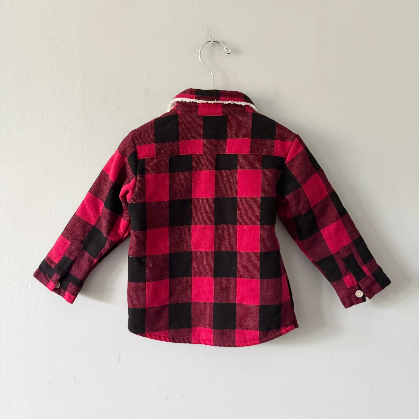 Metallic board / Sherpa lined plaid jacket / 3Y