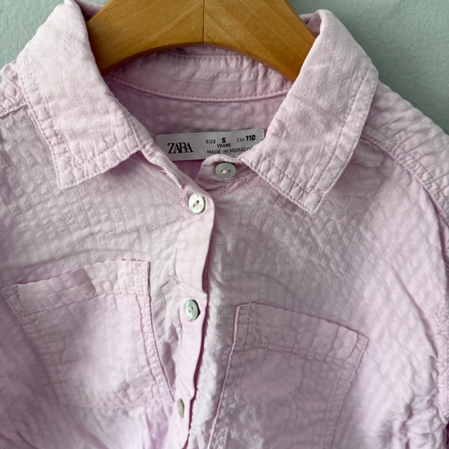 Zara / Pink long sleeve shirt / 5Y