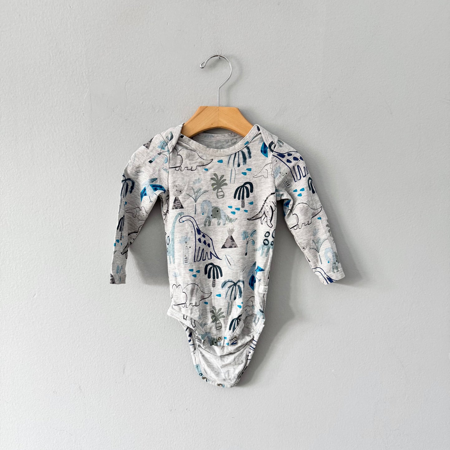 Loulou lollipop / Grenouillère gris clair x dinosaure / 6-12M