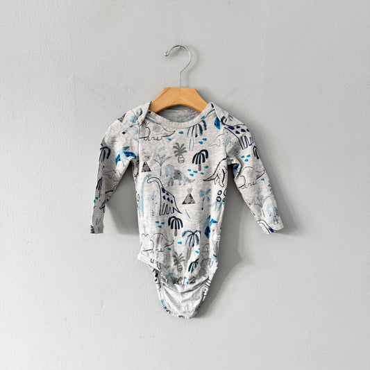 Loulou lollipop / Light grey x dinosaur onesie / 6-12M