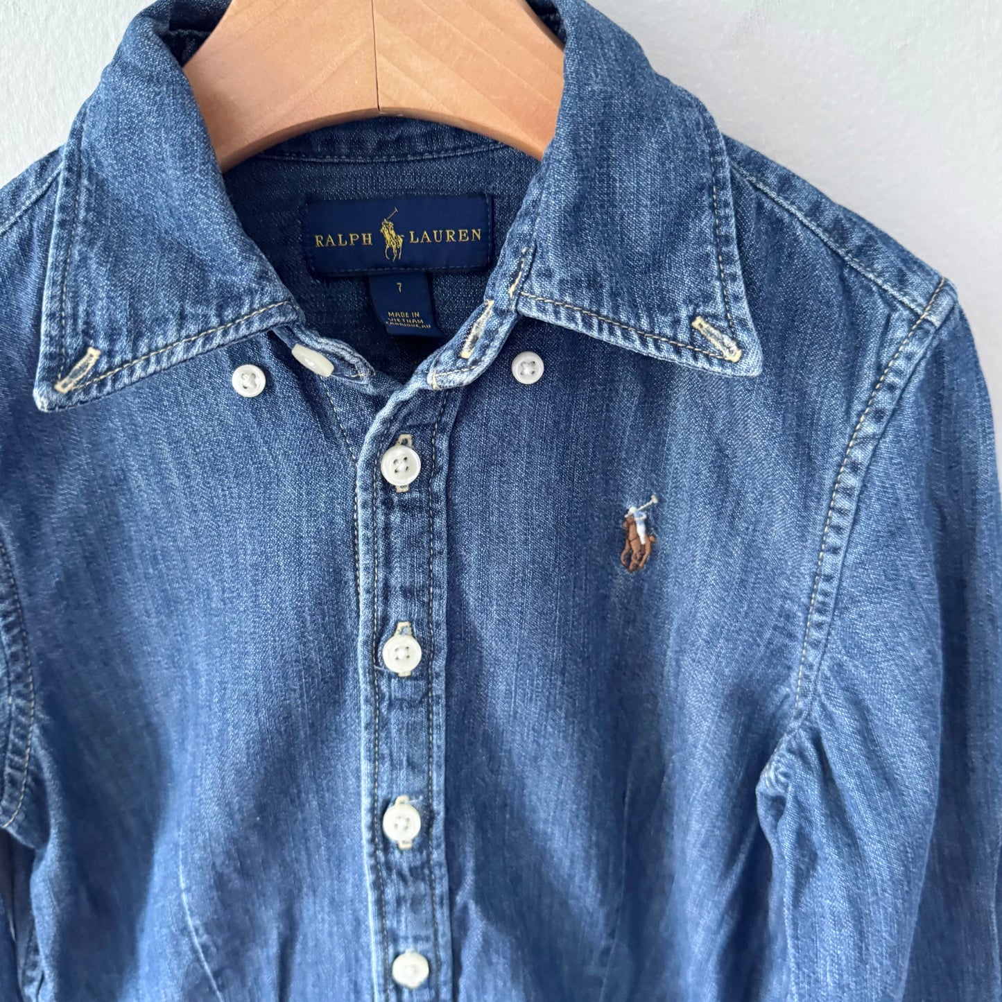 Polo Ralph Lauren / Denim shirt dress / 7Y