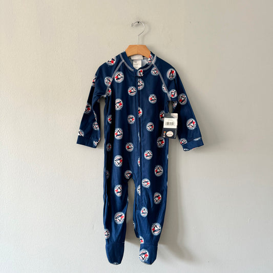 Toronto Blue Jays / Flannel Romper / 24M - New with tag