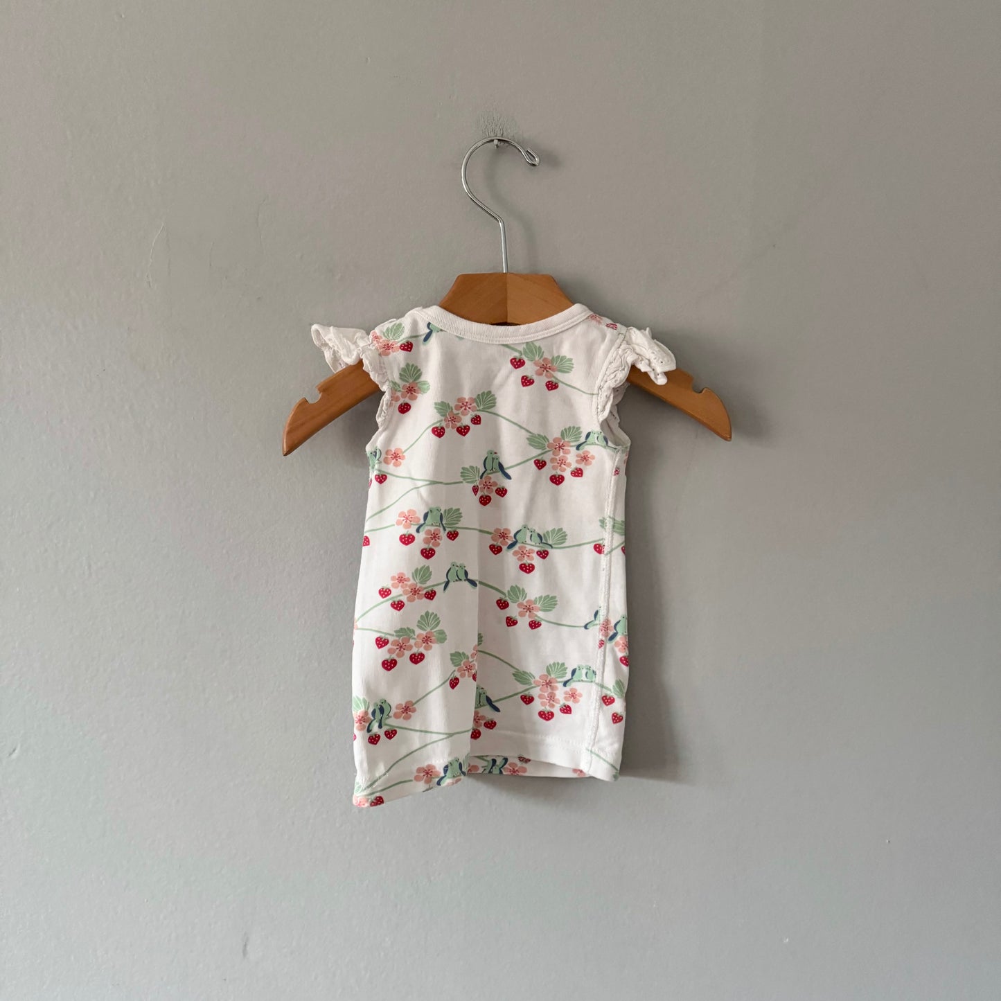 Sapling / White x strawberry summer top / 3-6M