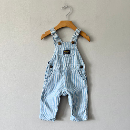 Vintage / Oshkosh stripe denim overalls / 18M