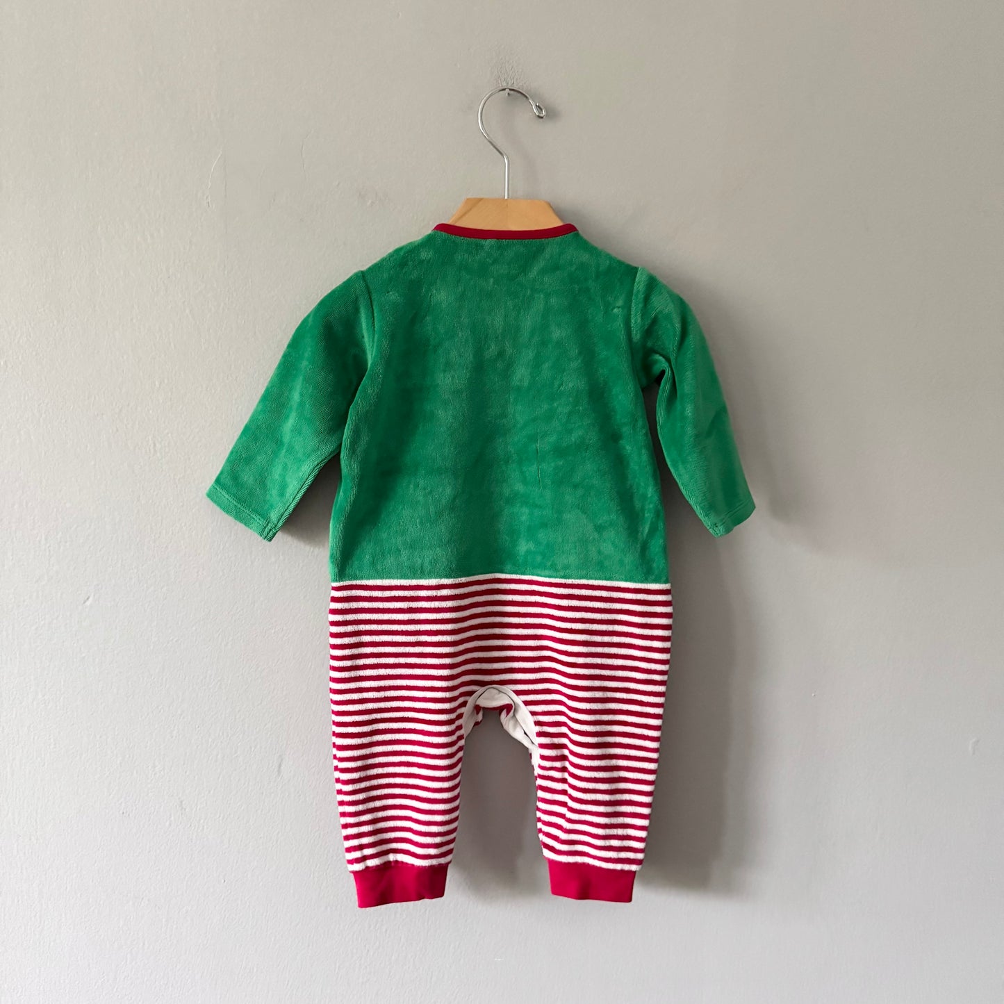 Next / Elf velour romper & hat set / 6-9M