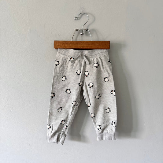 H&M / Light grey penguin sweatpants / 12-18M