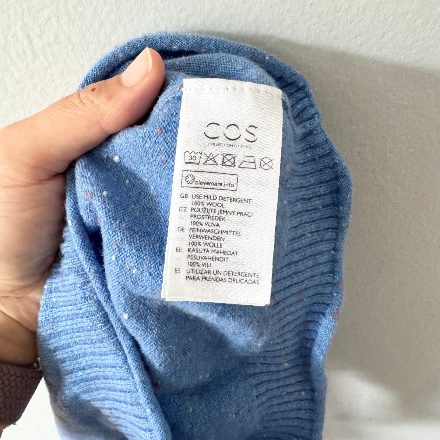 COS / Blue wool knit pullover / 2-4Y