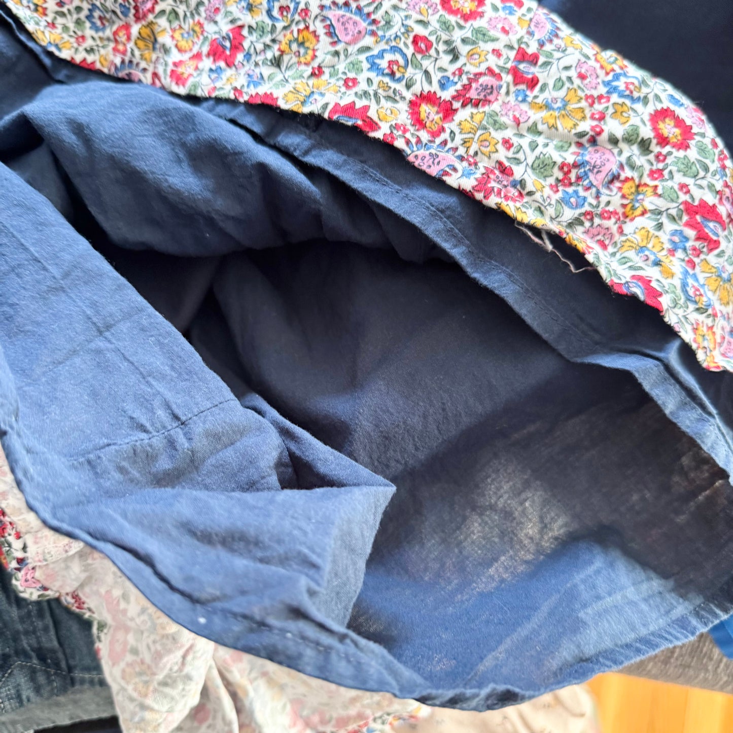 Sergent Major / Navy x floral dress / 5Y