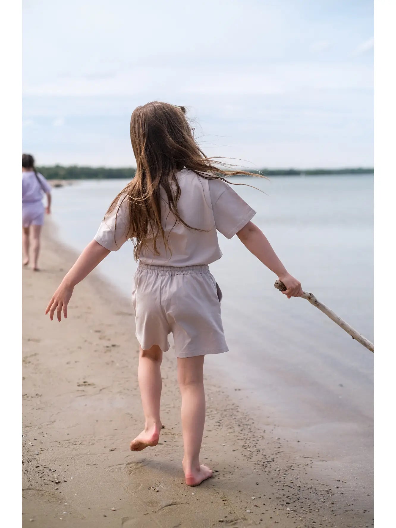 Bee & Magnolia / Ensemble court en coton biologique - Sable doux (4/5/7/8/9 ans)