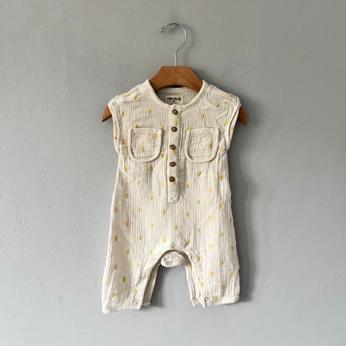 Wilson + Frenchy / Barboteuse en mousseline « popsicle » / 3-6 mois