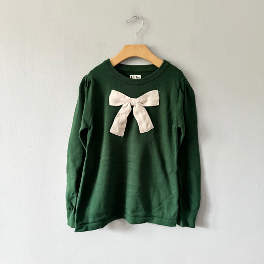 Hatley / Green knit with golden ribbon / 8Y