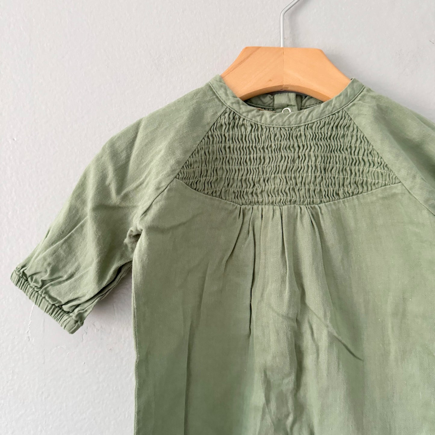 Kate Quinn / Blouse romper - Green / 6-12M