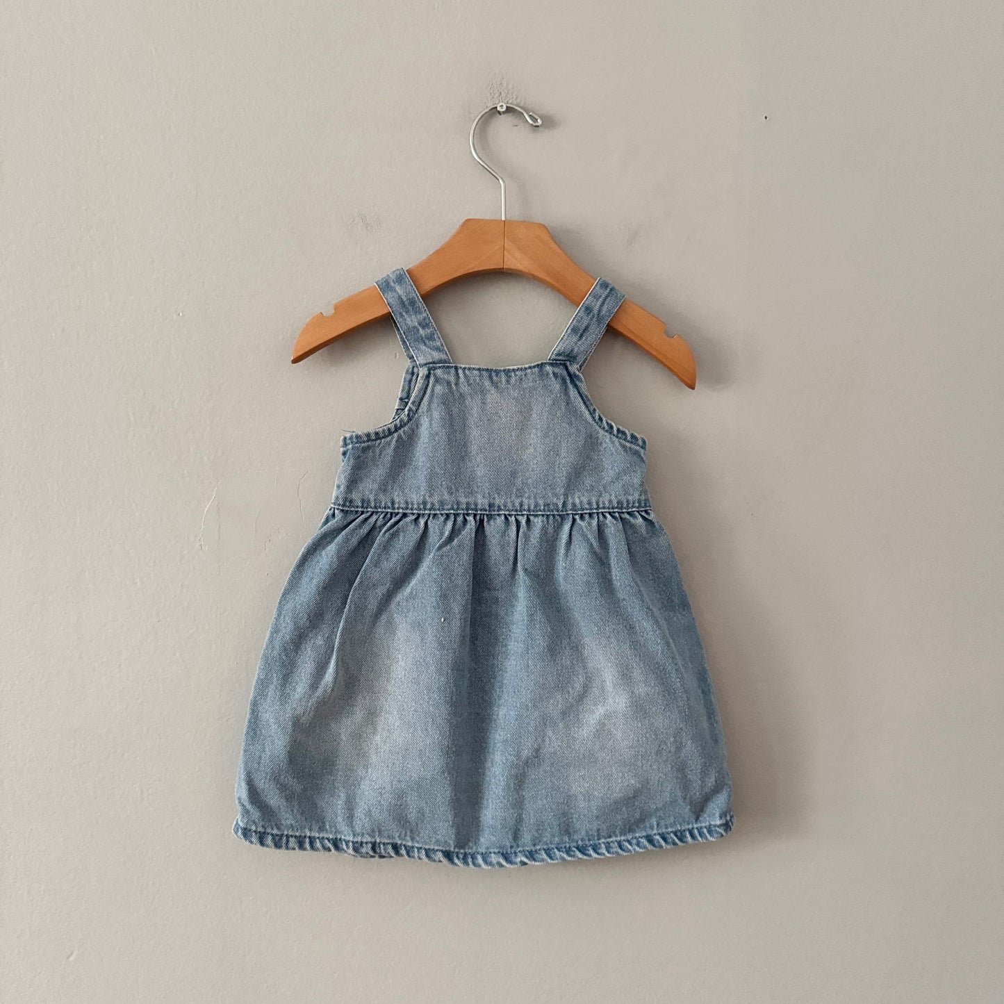 Topo mini / Denim overall dress / 12M(80)