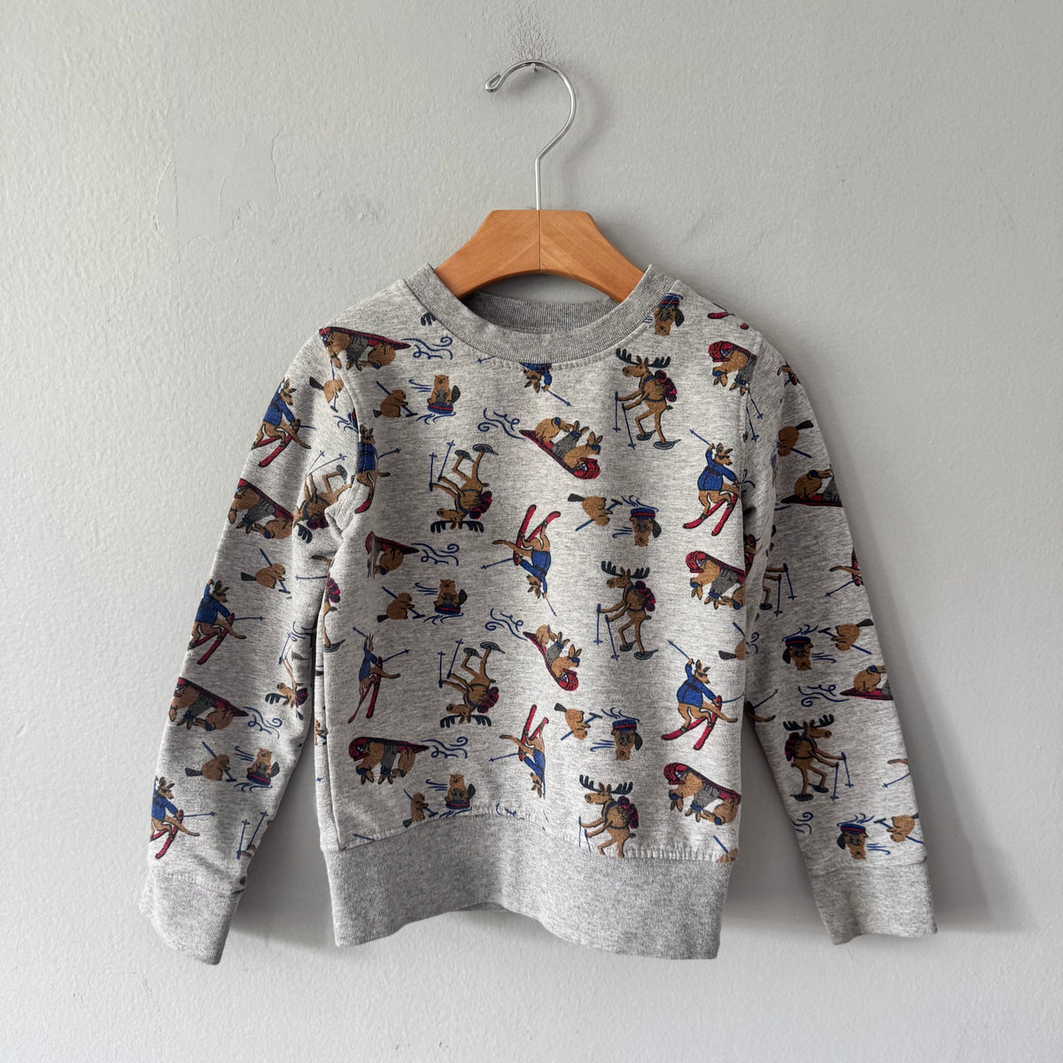 Tucker + Tate / Light grey x moose sweatshirt / 4T