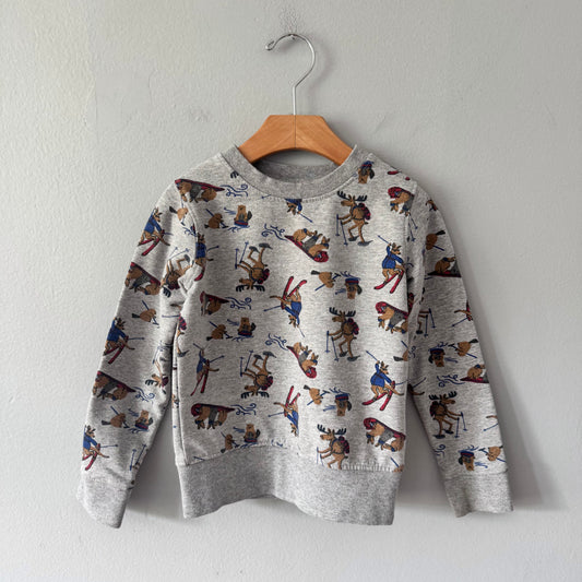 Tucker + Tate / Light grey x moose sweatshirt / 4T