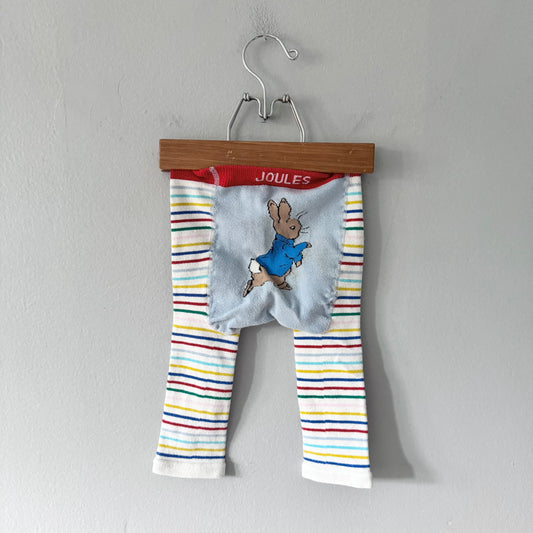 Joules / White x stripe leggings / 12-24M