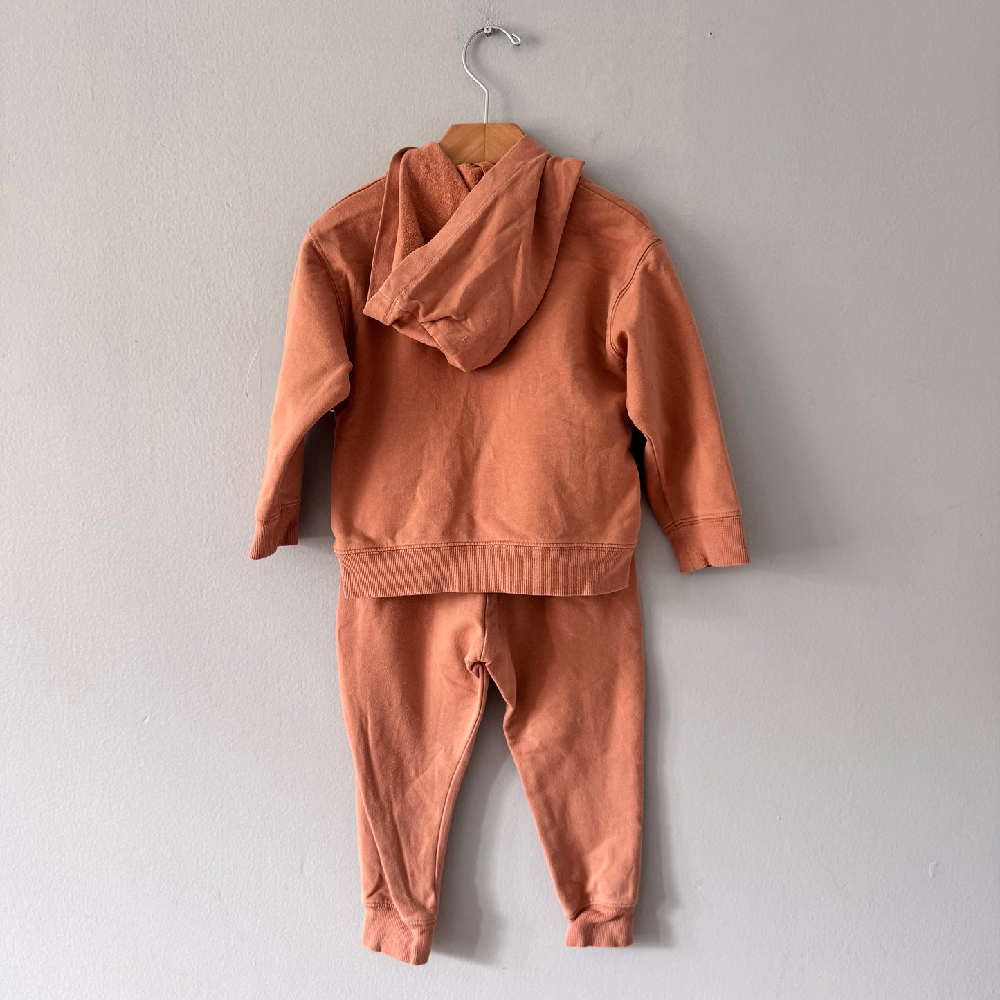Bonds / Orange brown hoodie & pants set / 3Y