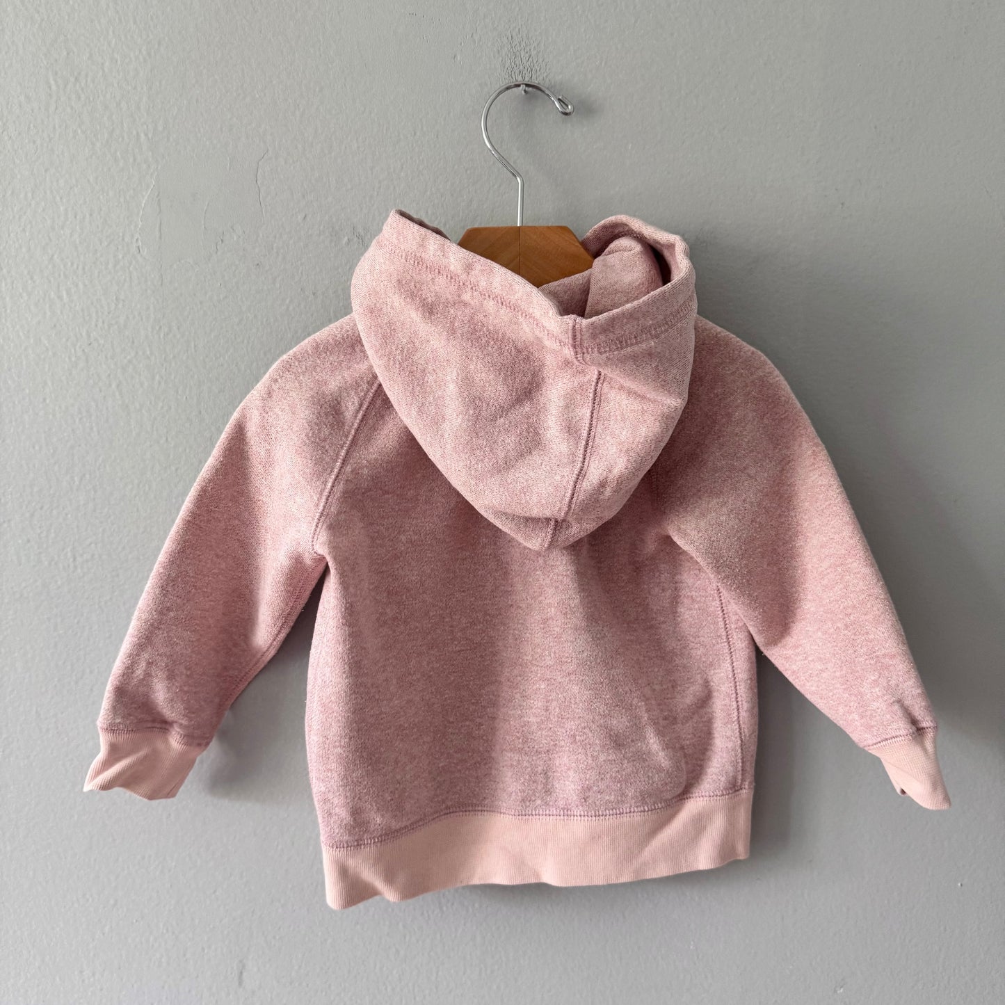 Roots / Pink x glitter zip up hoodie / 18-24M