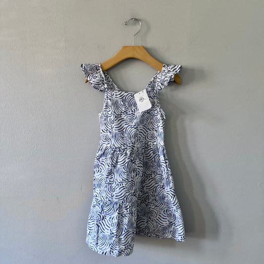Primark care / White x blue cami dress / 4-5Y - New with tag