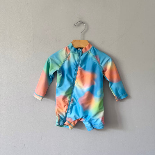 Joe Fresh / Tie dye rash guard suit / 6-12M