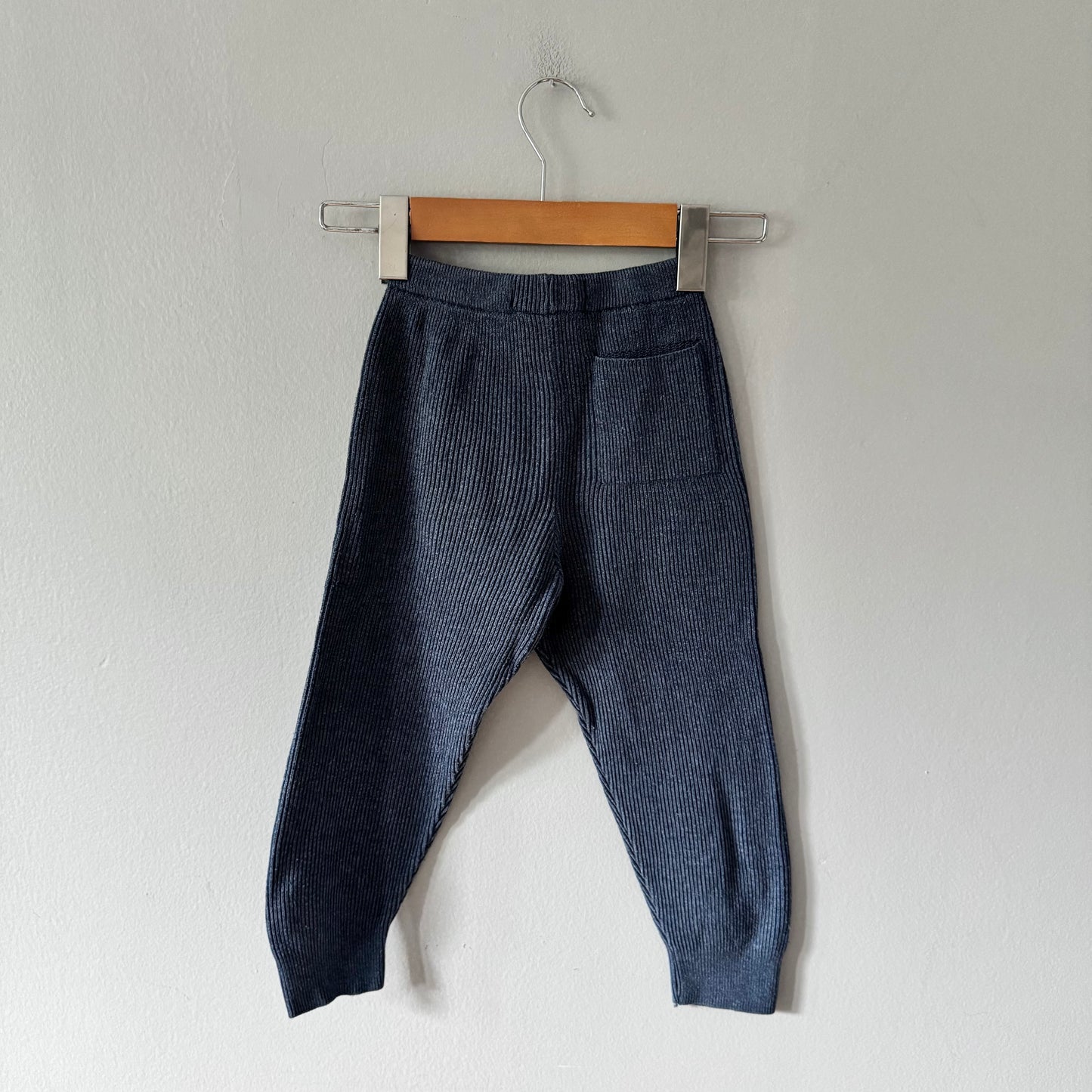 Zara / Navy ribbed knit pants / 3-4Y