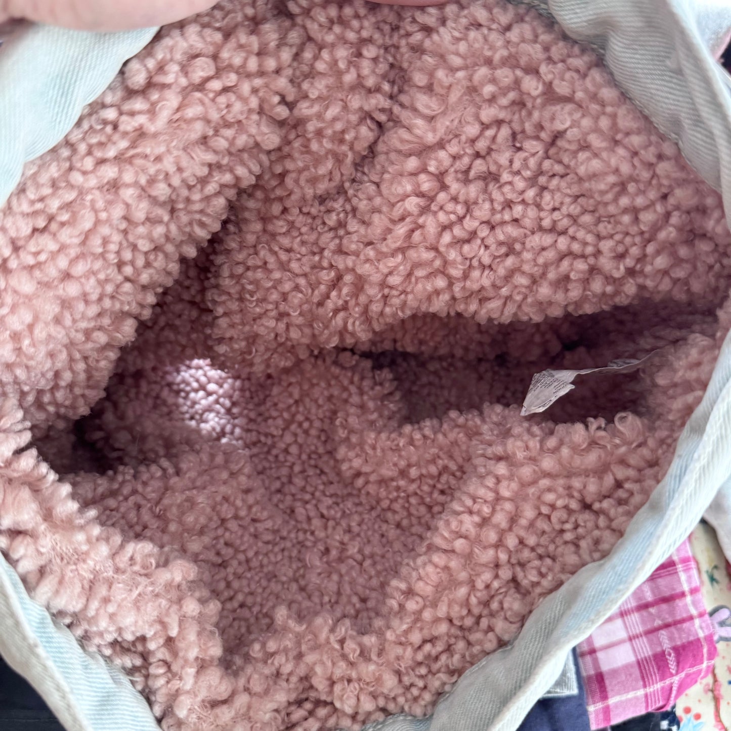 Deux par deux / Sherpa lined denim jacket / 3-4Y