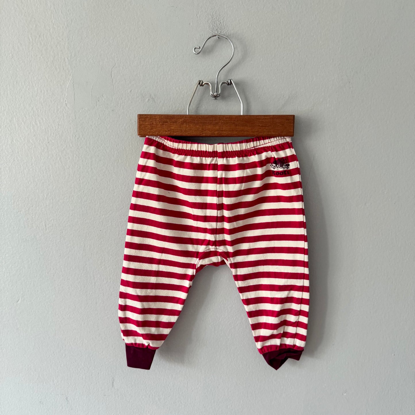 Roots / Red stripe pants / 6-12M
