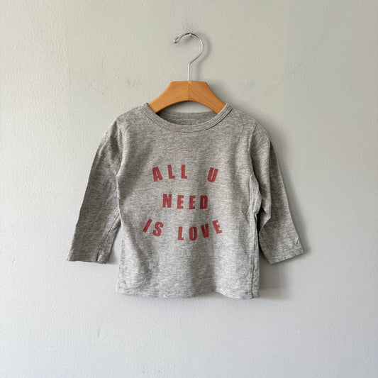 Mini Mioche / All U need is love long sleeve tee / 1-2Y