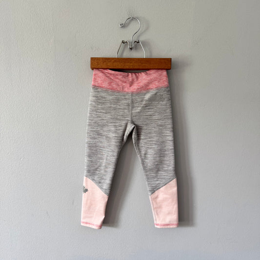 Roots / Pink grey active leggings / 3T