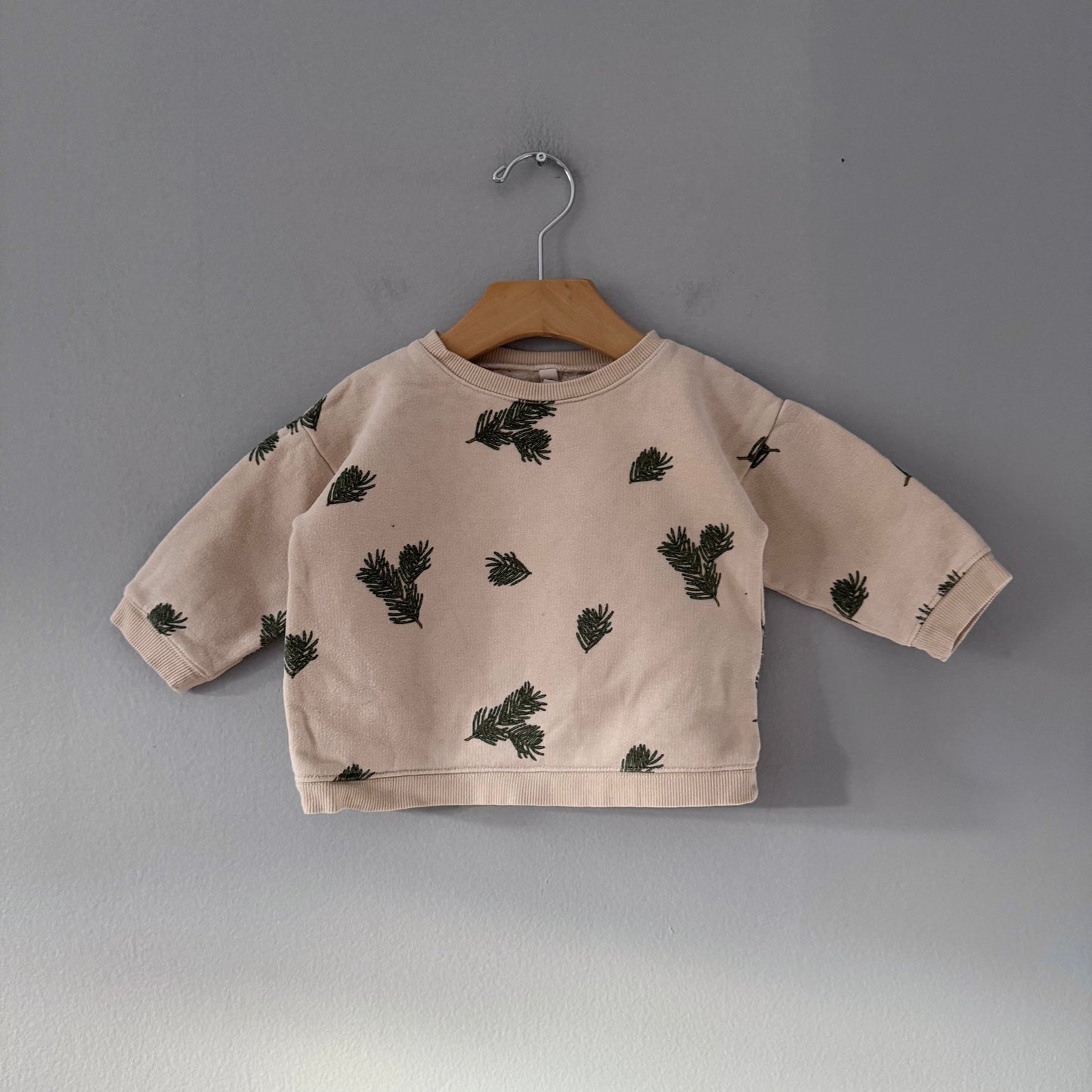 Organic Zoo / Off white crew top / 1-2Y