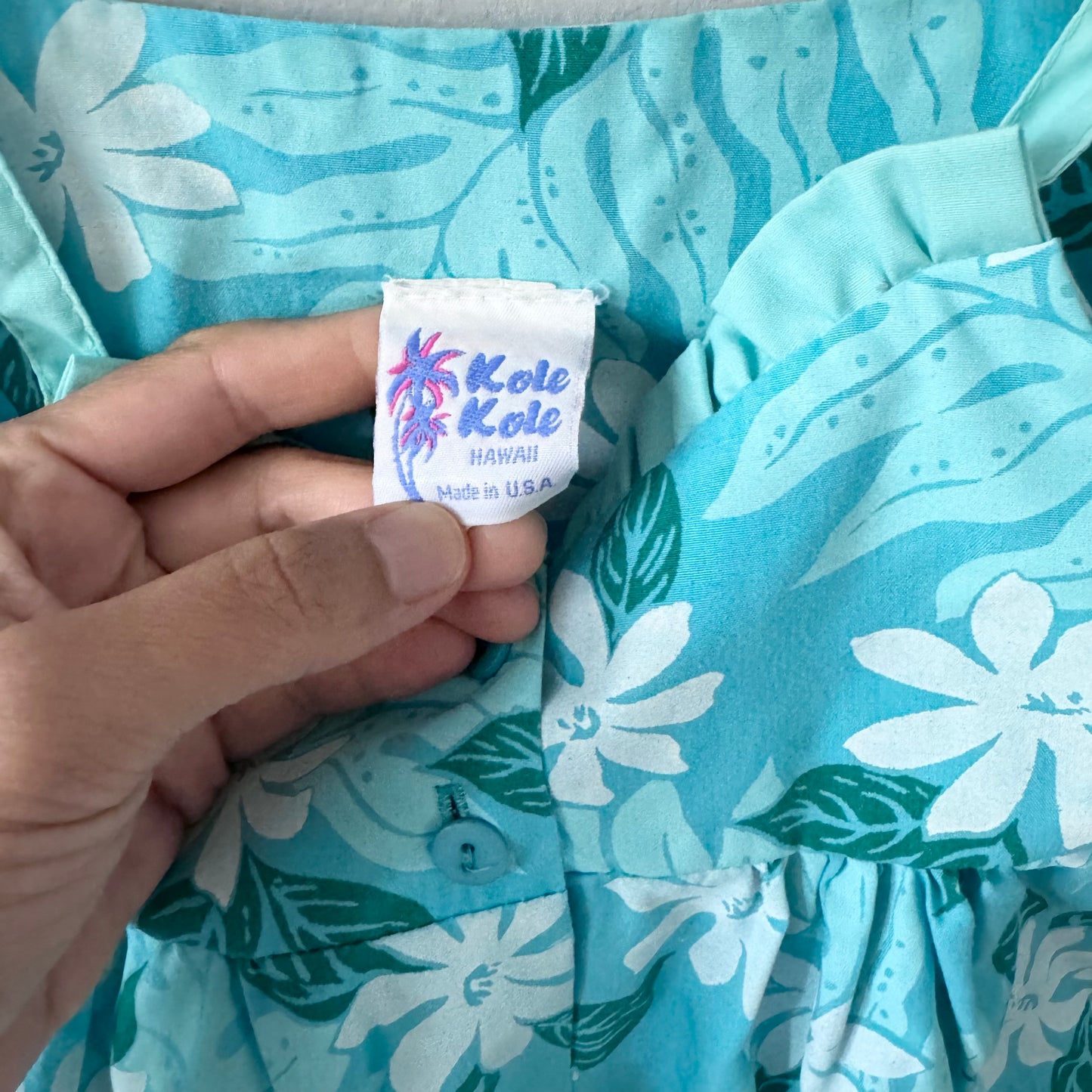 Vintage / Blue Hawaiian dress / 3T