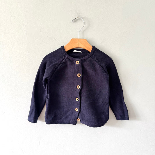 Jamie Kay / Navy cotton knit cardigan / 1Y