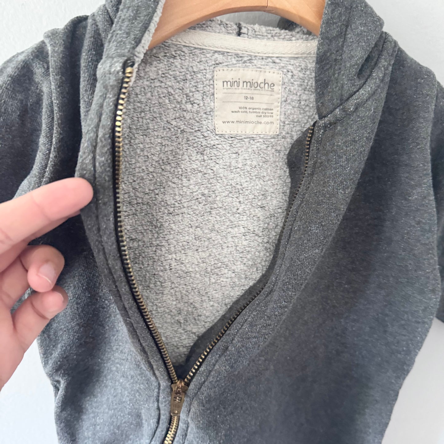 Mini mioche / Dark grey biker romper / 12-18M