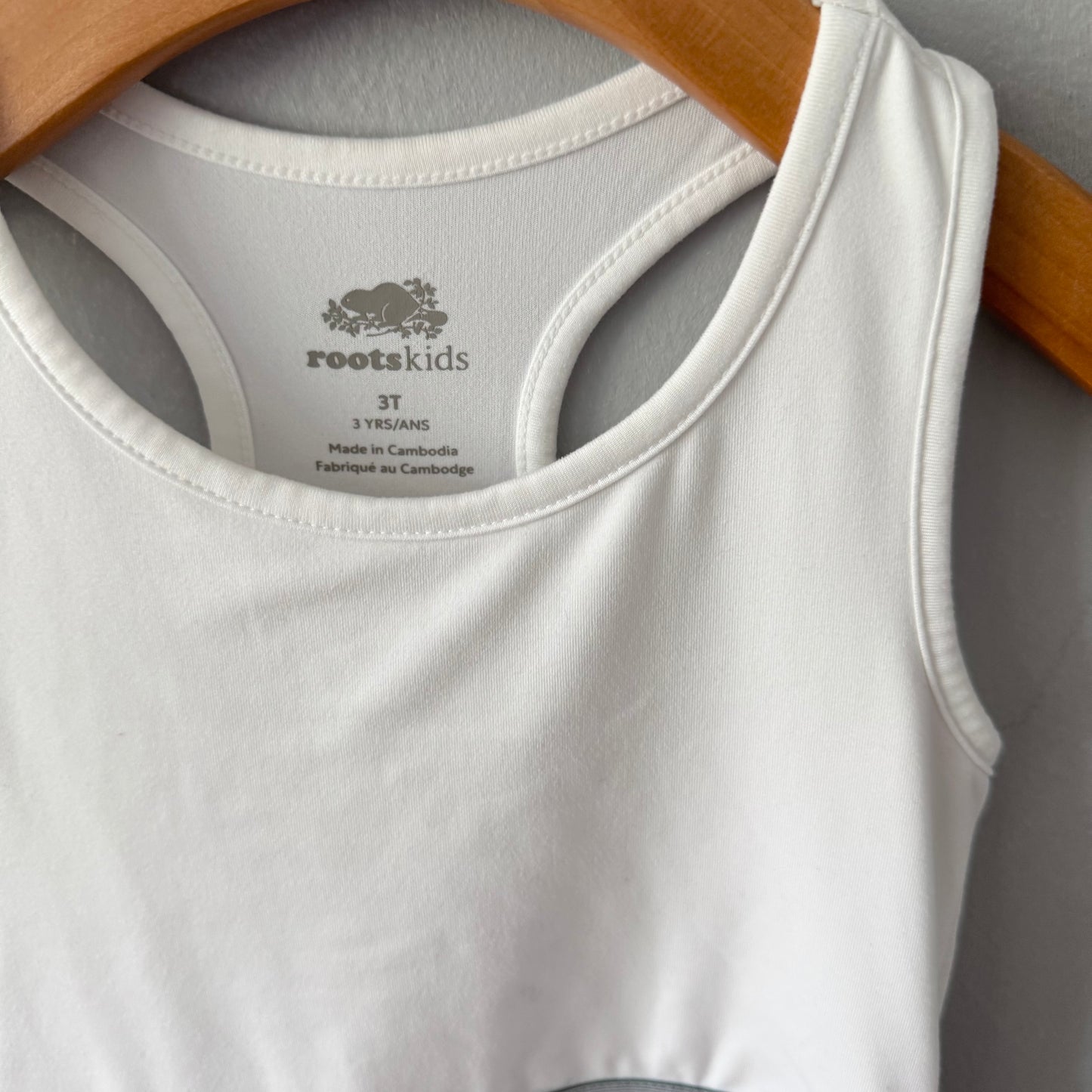 Roots / White tank dress/skort / 3T