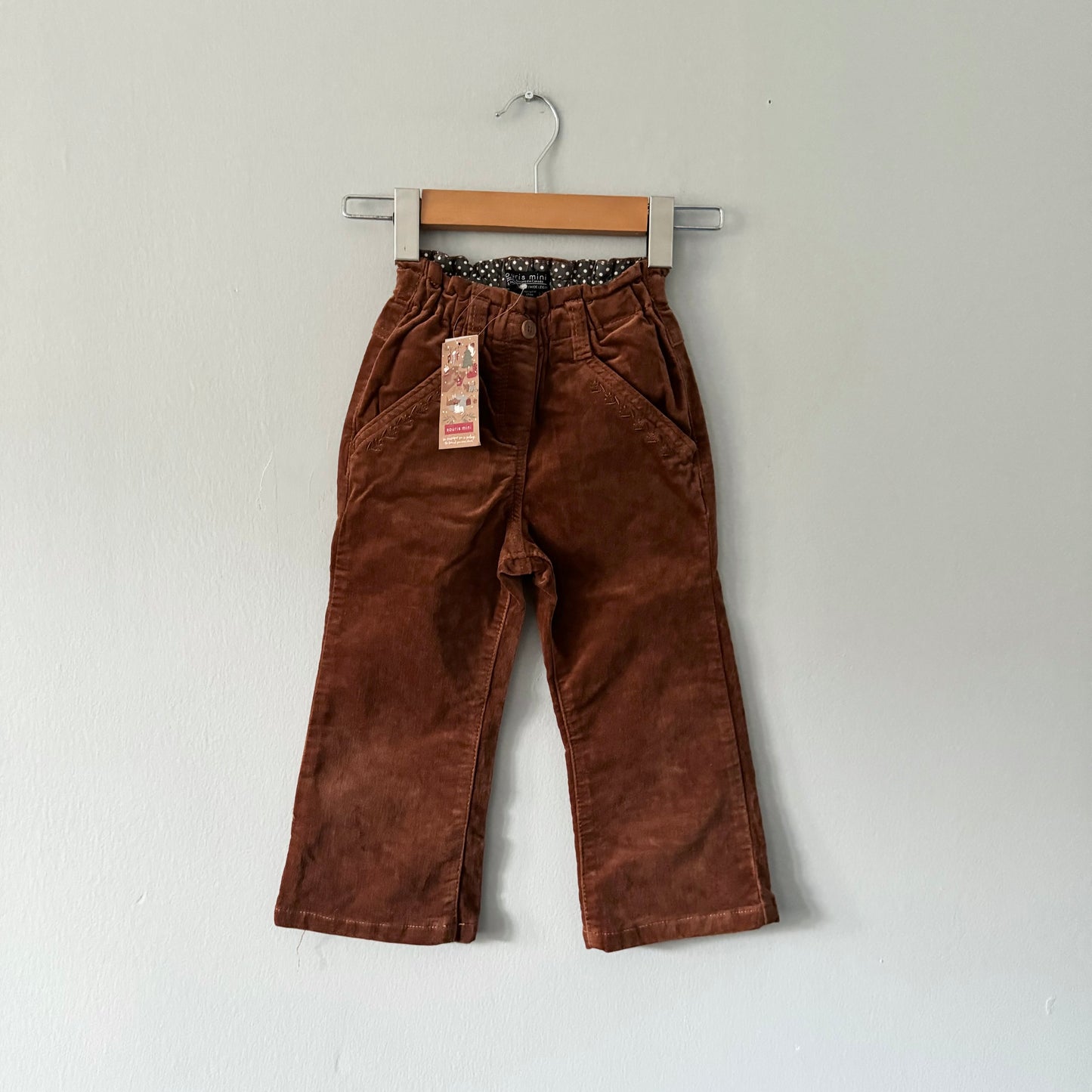 Souris Mini / Brown corduroy pants / 4Y - New with tag