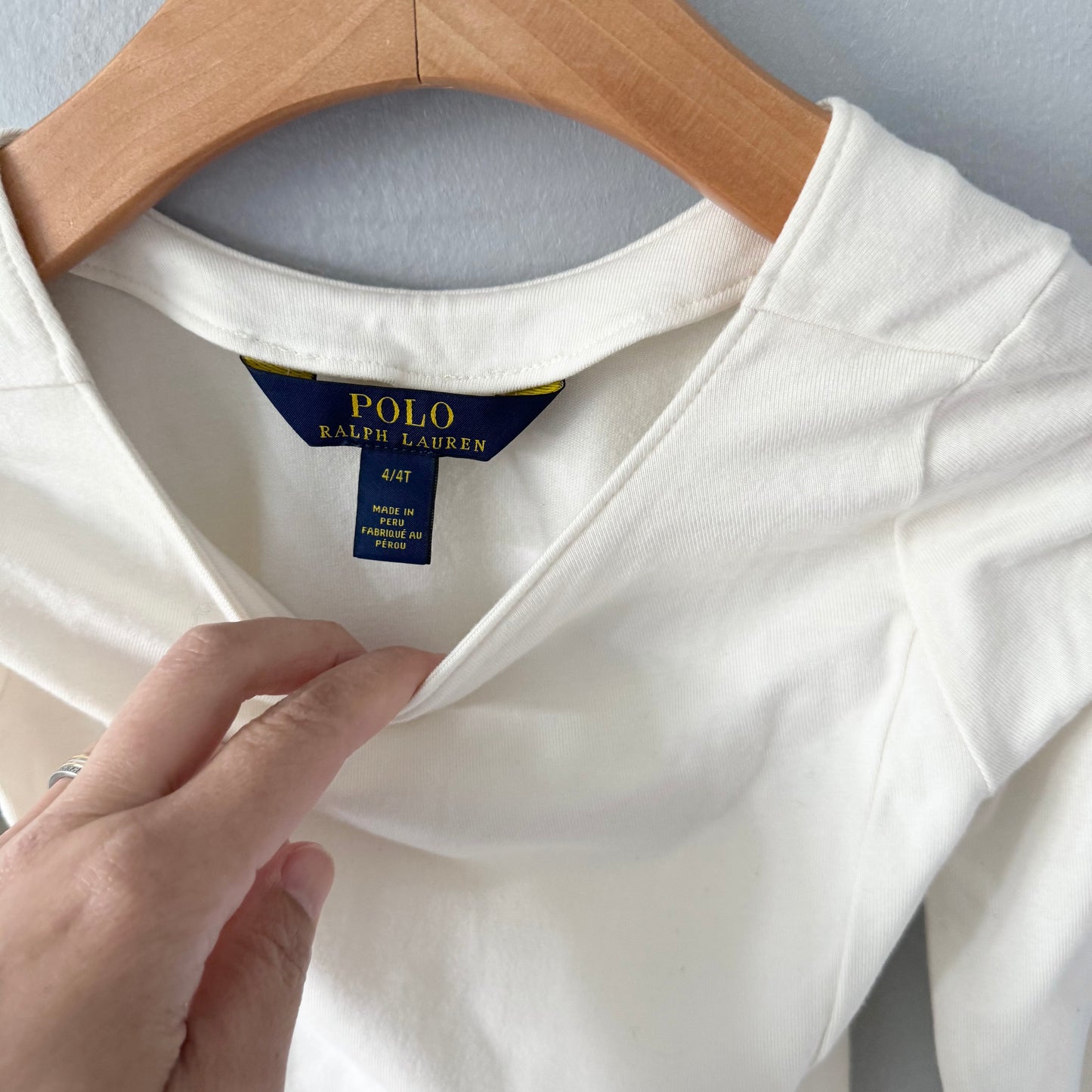 Polo Ralph Lauren / Robe manches longues ivoire / 4T - Neuve avec étiquette