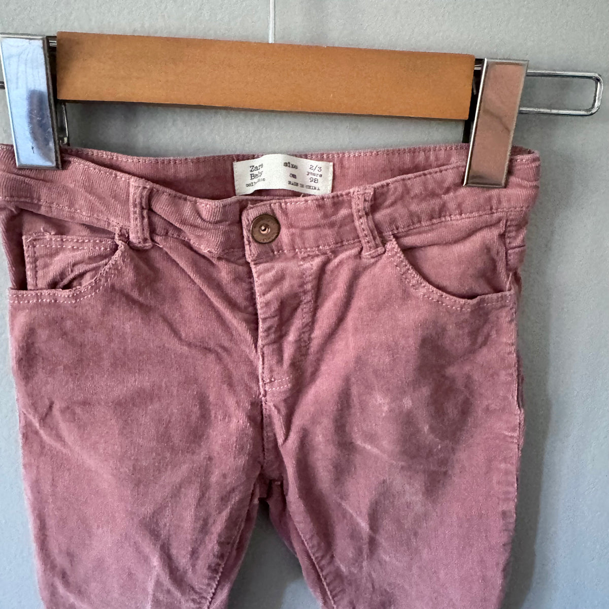 Zara / Pink corduroy pants / 2-3Y