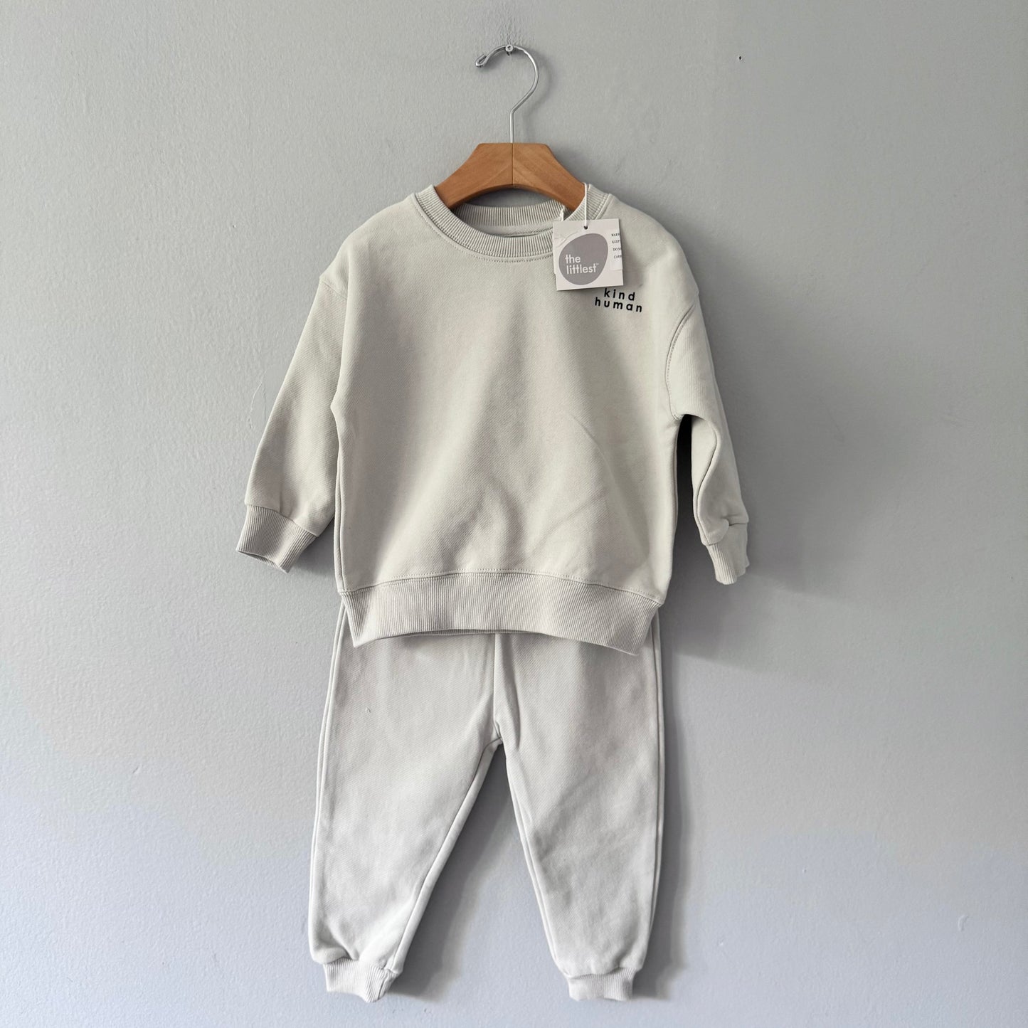 The Littlest / Light grey crew sets / 12-18M - New with tag